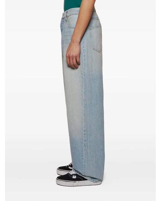 NAHMIAS Blue Button Fly Jeans for men
