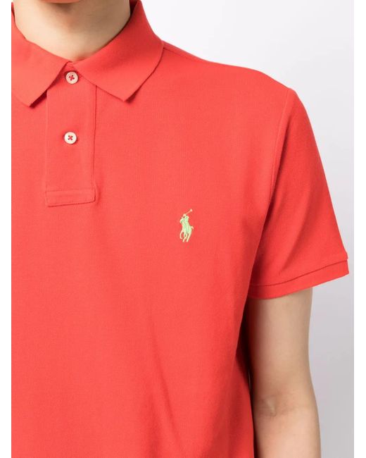 Polo À Logo Brodé Polo Ralph Lauren pour homme en coloris Red
