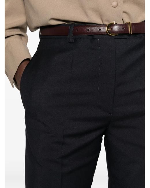Jil Sander Blue Wide-Leg Tailored Trousers