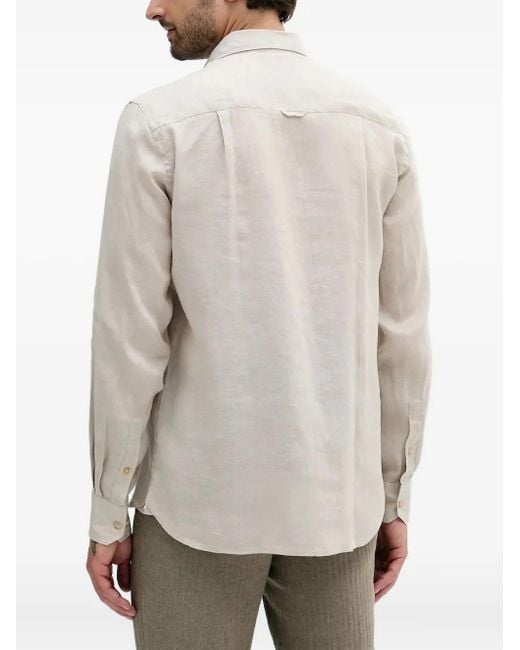 Liu Jo Natural Long-Sleeve Linen Shirt for men