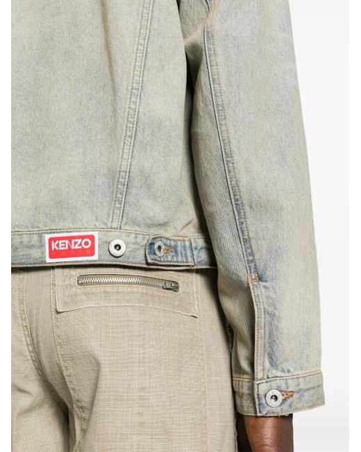 KENZO Denim Jack in het Gray voor heren