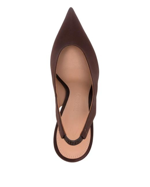 The Attico Brown 95Mm Viper Sling Pumps