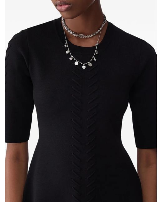 Liu Jo Black Knit Fit & Flare Dress