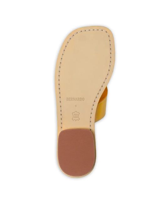 Bernardo Yellow Agora Thong-Strap Sandals