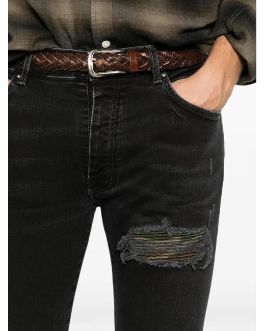 Amiri Black Jean À Effet Usé for men