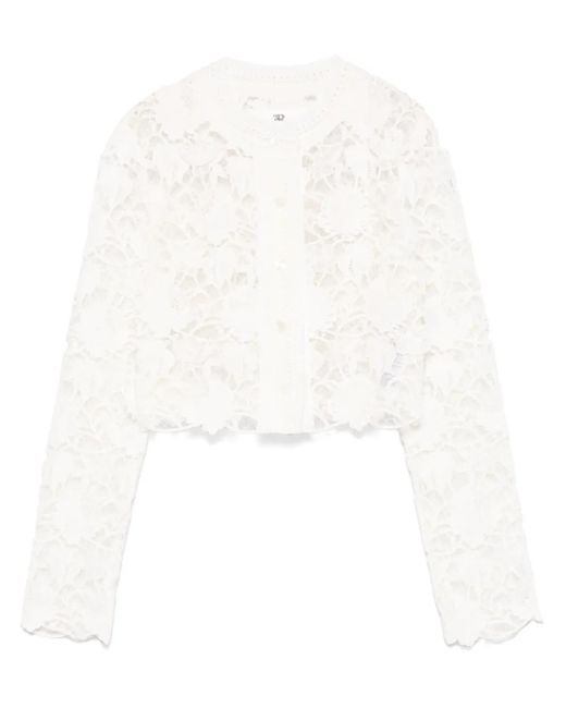 Ermanno Scervino White Guipure-Lace Jacket