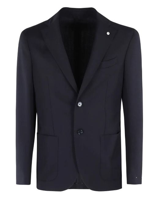 L.b.m. 1911 Blue Notched-Lapel Wool Jacket for men