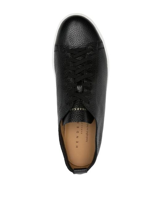 Henderson Black Byron Leather Sneakers for men