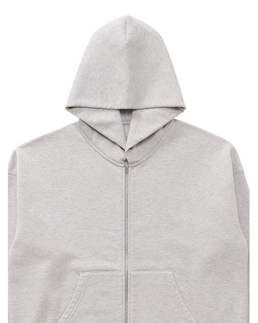 Visvim White Hoodie À Fermeture Zippée for men