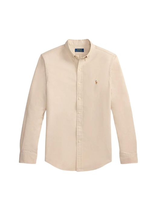 Polo Ralph Lauren White Slim Fit Oxford Shirt for men