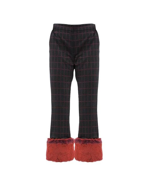 Viktor & Rolf Black Check-Pattern Trousers