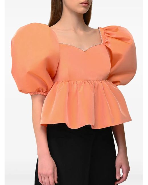 Anouki Top Met Pofmouwen in het Orange