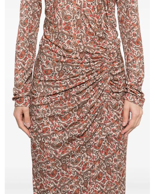 Isabel Marant Jelina Midi-Jurk in het Natural