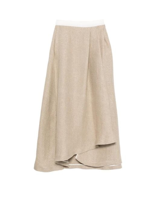 Co.Go Natural Asymmetric Maxi Skirt