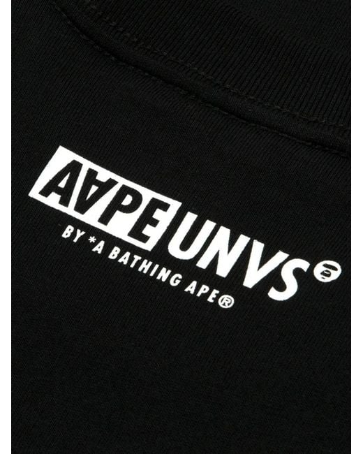 Aape By A Bathing Ape Black Cotton T-Shirt for men