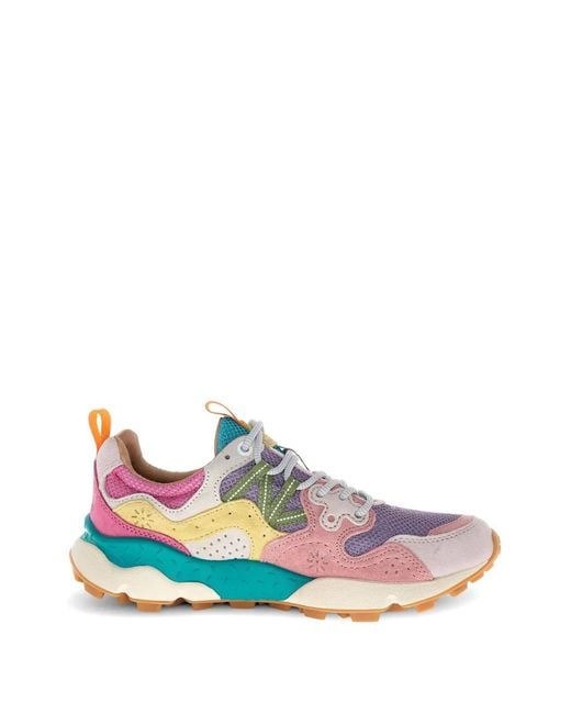 Flower Mountain Purple Nubuck Leather Sneakers