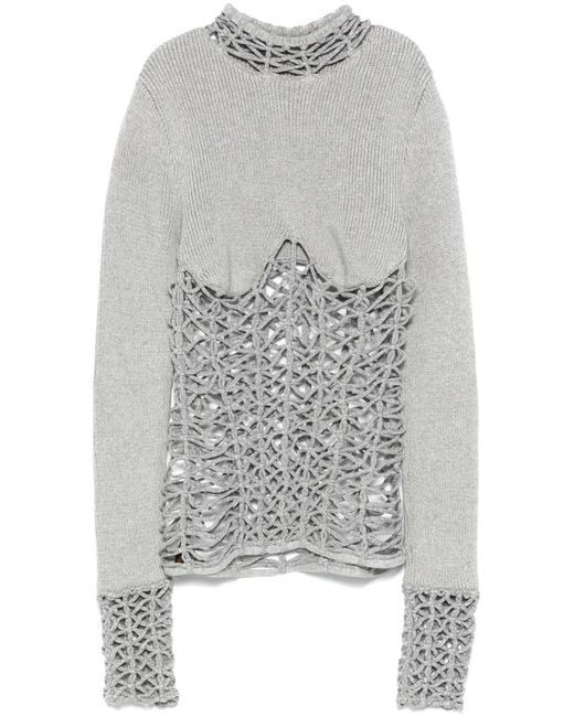 Isa Boulder Gray Half-Seen Sweater