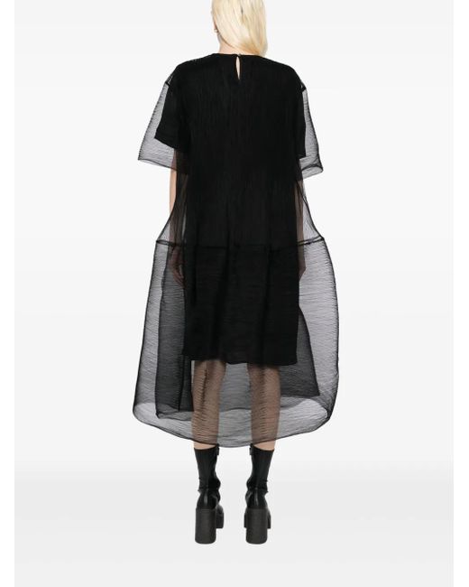 JNBY ショートスリーブ Aラインドレス Black