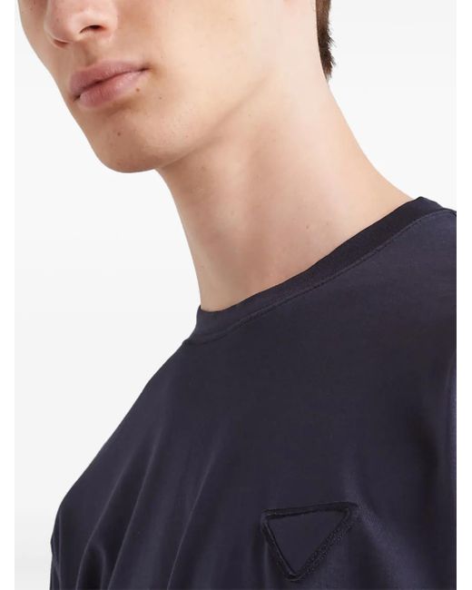 Prada T-Shirt Met Logopatch in het Blue voor heren