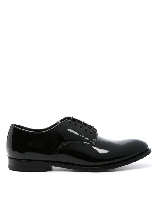 Doucal's Black Patent-leather Derby Shoes for men