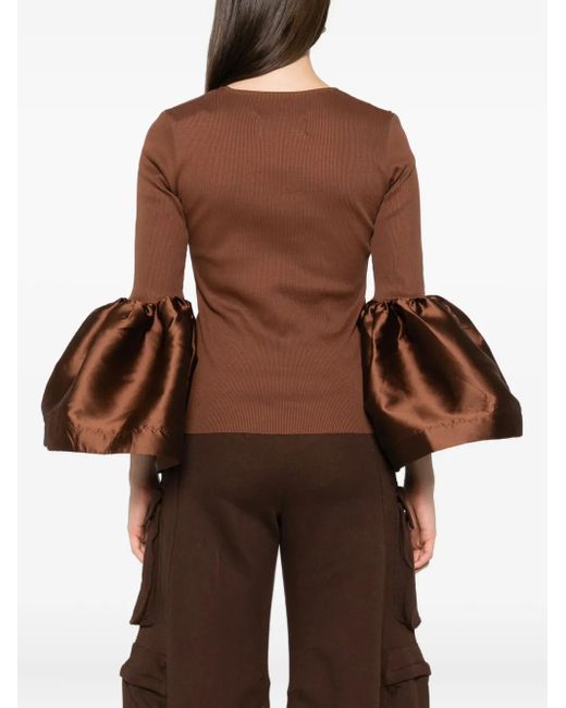Marques'Almeida Brown Mikado Blouse