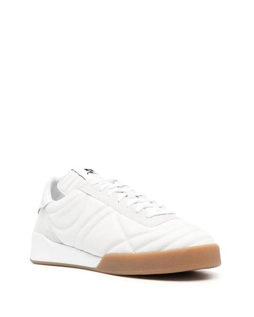 Courreges White Panelled Leather Low-Top Sneakers for men