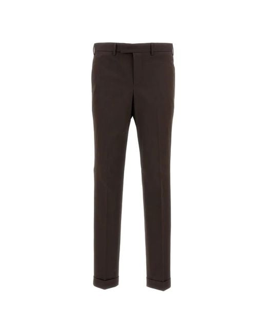 PT Torino Gray Cuffed Trousers for men