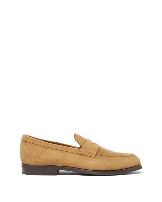 Scarosso White Renato Penny-Slot Loafers for men