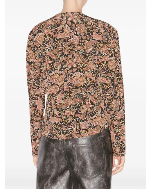 Isabel Marant Brown Zekia Blouse