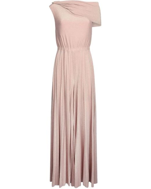 Liu Jo Pink Powder Jumpsuit With Ruffles