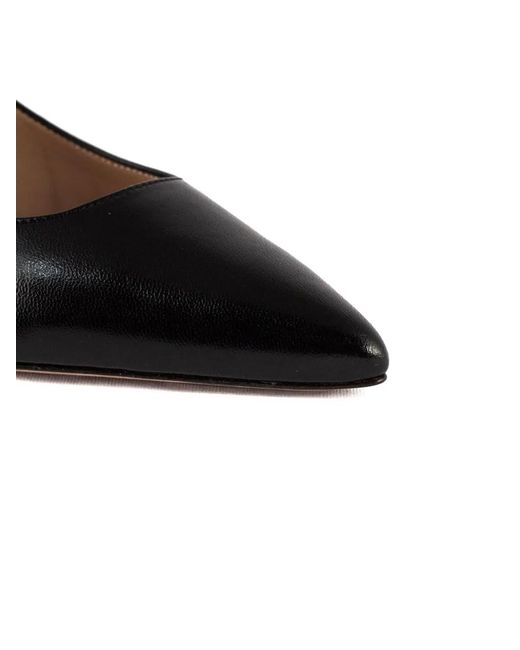 Festamilano Black Pointed Toe Slingback Sandals