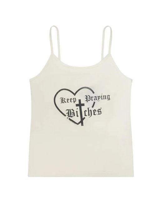 Willy Chavarria White Graphic-Print Tank Top for men