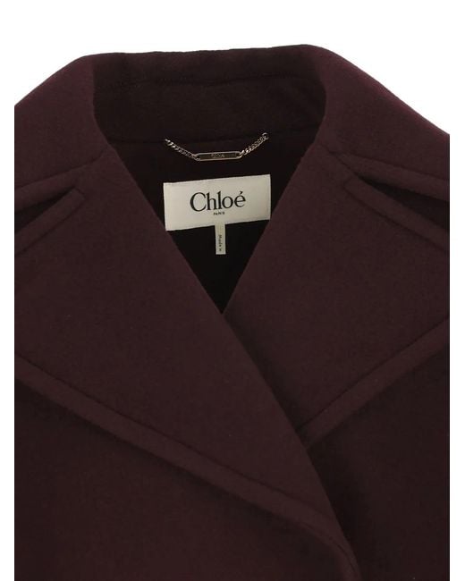 Chaqueta Con Doble Botonadura Y Manga Larga Chloé de color Multicolor
