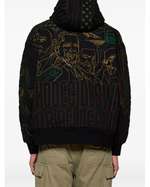 Who Decides War Kapuzenjacke Mit Grafischer Stickerei in Black für Herren