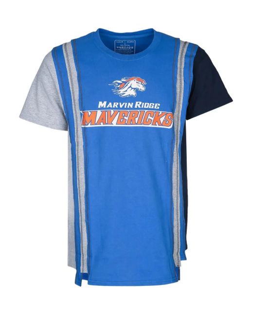 Needles Blue Cotton T-Shirt for men