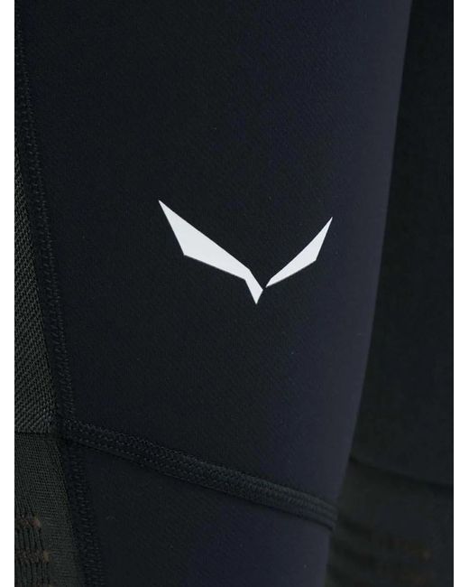 Salewa Blue Legging À Logo Imprimé