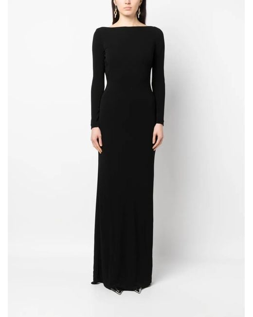 DSquared² Black Open Back Long Dress