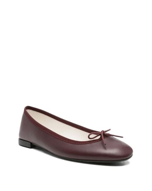 Repetto Brown Cendrillon Bow-Detail Ballet Flats