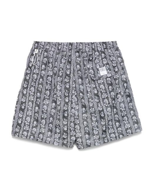 Fedeli Gray Madeira Swim Shorts for men