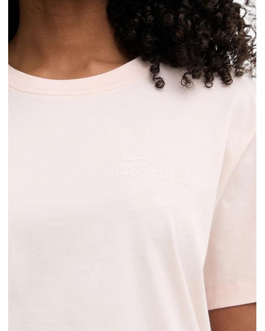 Twinset White Logo-Embroidered T-Shirt