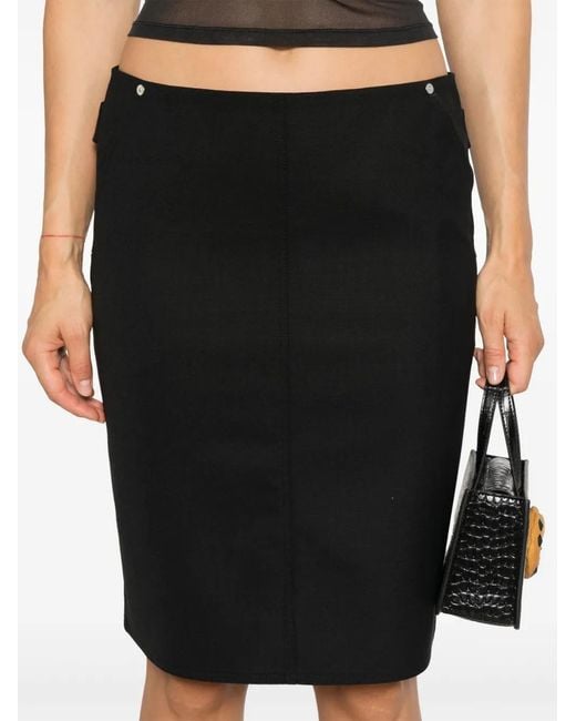 Moschino Black Rear-Slit Mini Skirt