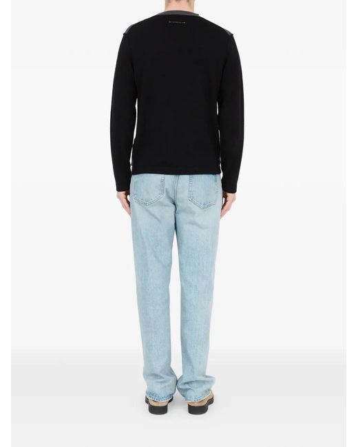 MM6 by Maison Margiela Black Crew Neck Jumper for men