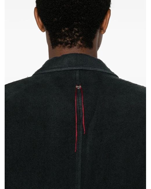SEWMOD Black Notched-Lapel Single-Breasted Blazer for men