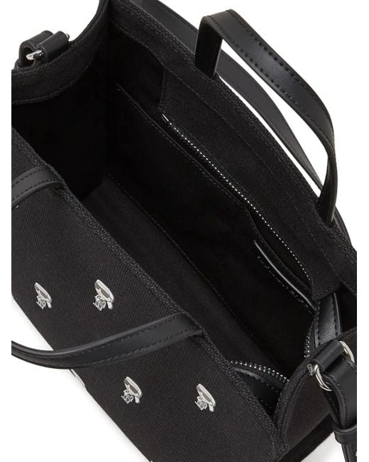 Karl Lagerfeld Black Small Ikon Print Tote Bag