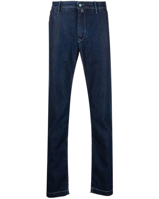 Jacob Cohen Blue Logo-Patch Jeans for men