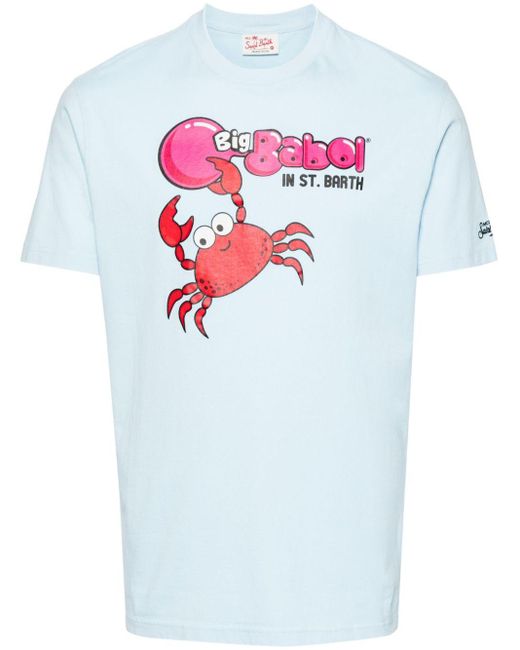 Mc2 Saint Barth Blue X Big Babol® Crab-print T-shirt for men