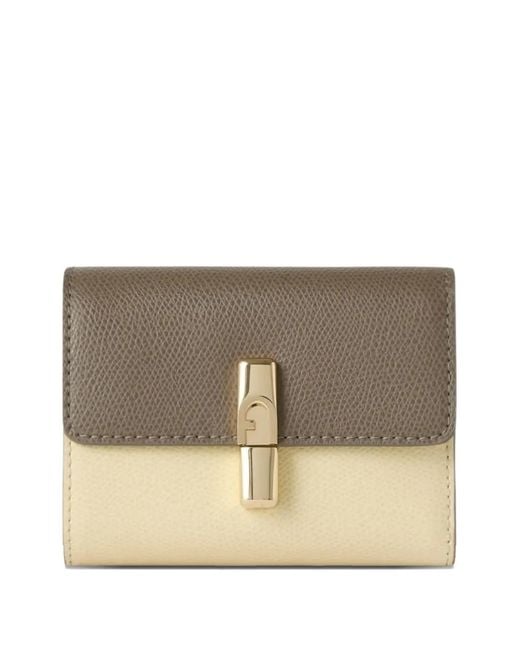 Furla Natural Small Compact Leather Wallet