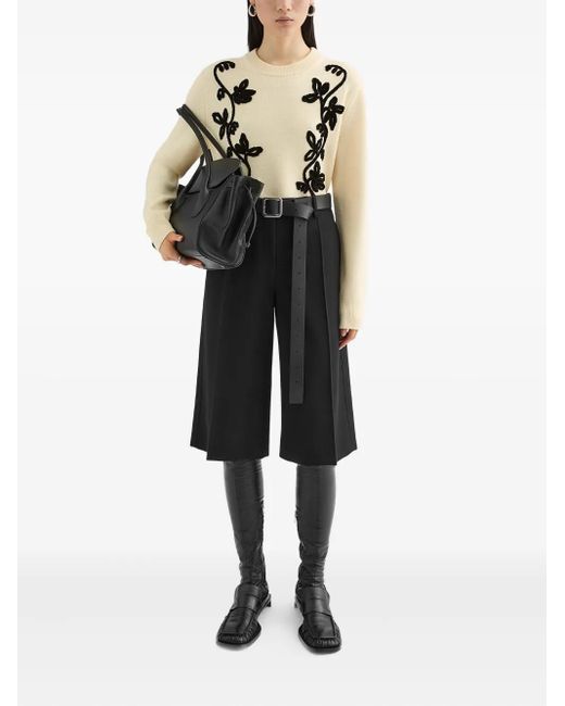 Jil Sander Black Wool Shorts