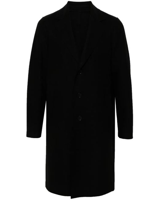 Harris Wharf London Black Cashmere Peacoat for men