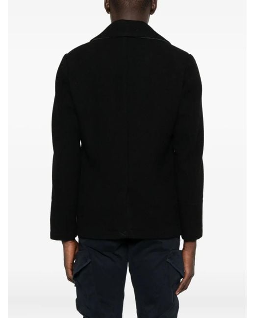 C P Company Black Double-Breasted Blazer for men